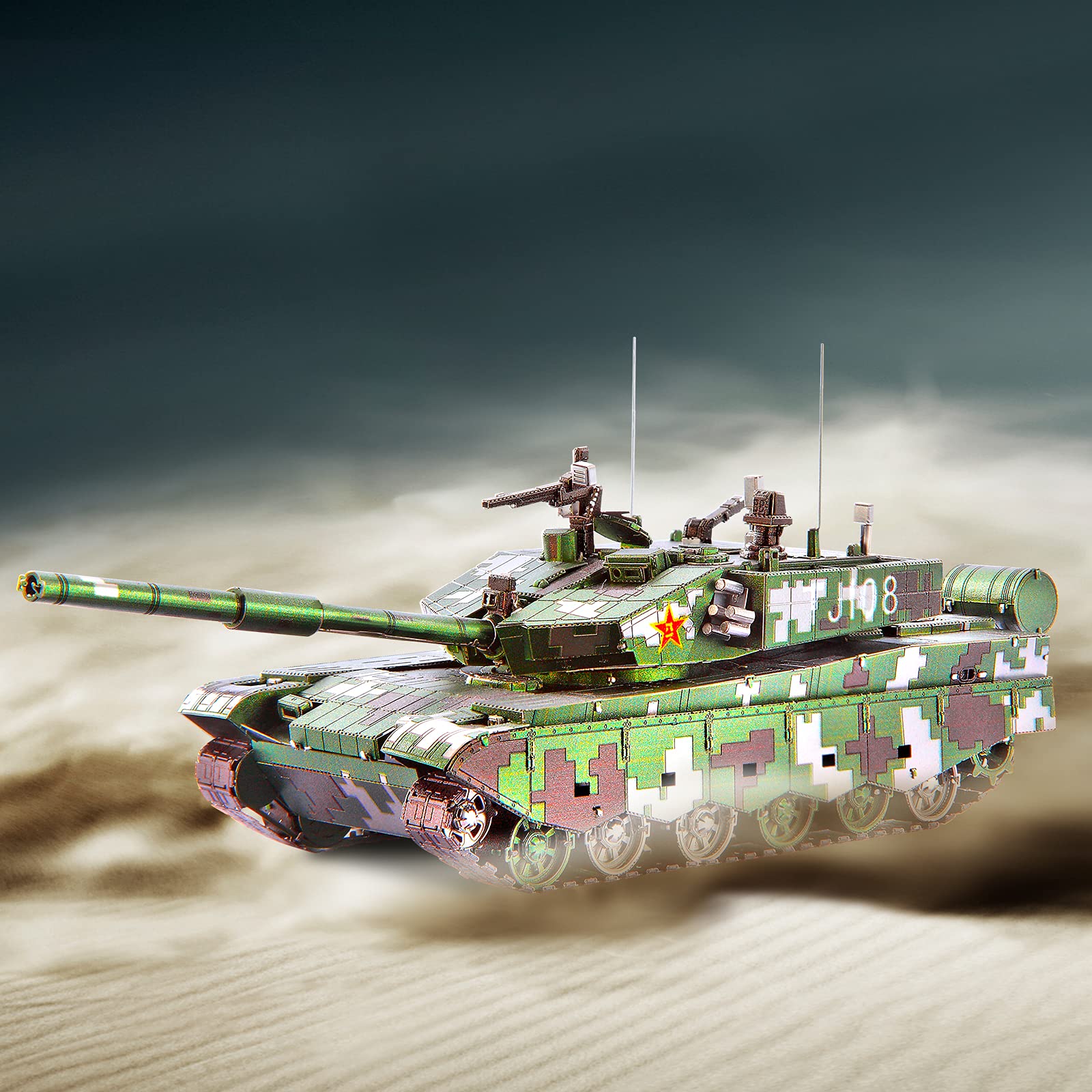 Amazon | Piececool 3Dメタルパズル、99A主力戦車組み立てキット、233